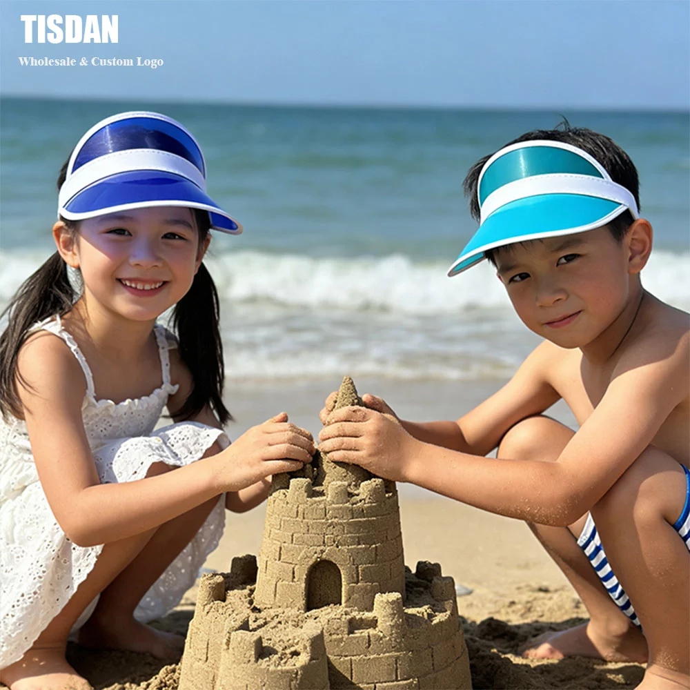 Custom Logo Kids PVC UV Protection Sun Visor Hat