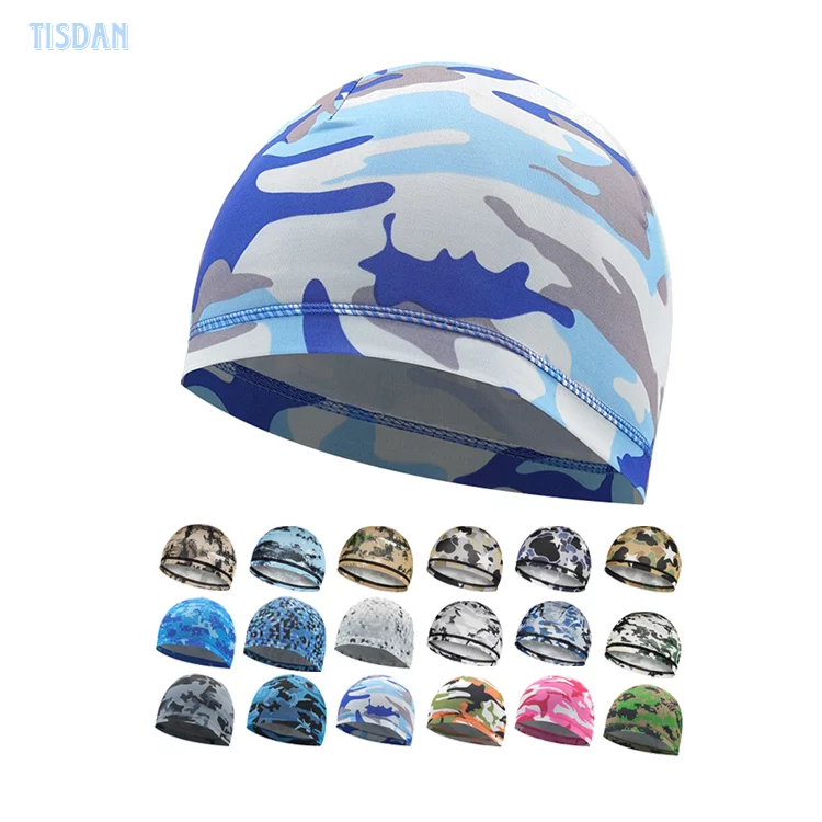 Breathable Quick Dry Sports Cap with Custom Print Light Blue Camouflage – Windbreak Moisture Wicking Running Hat to Keep Sweat Out of Eyes