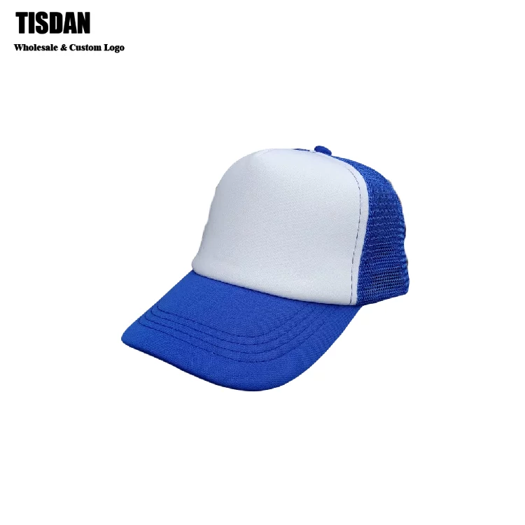 Custom Tone Baseball Cap with Logo Embroidery Blue & White – Small MOQ Unisex Adjustable Sports Dad Hat