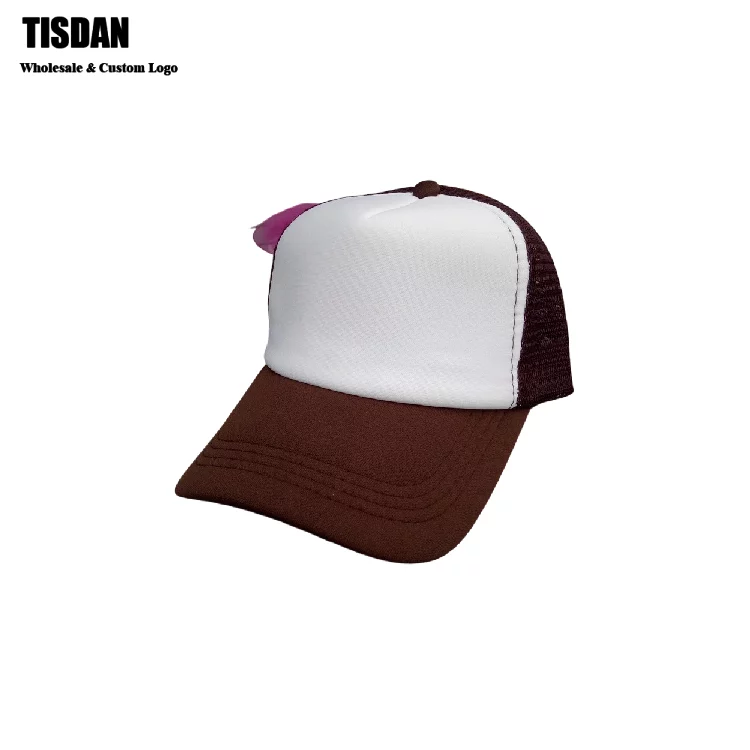 Custom Tone Baseball Cap with Logo Embroidery Brown & White – Small MOQ Unisex Adjustable Sports Dad Hat