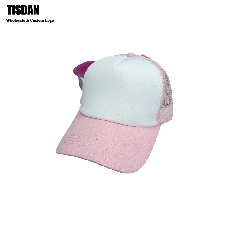 Custom Tone Baseball Cap with Logo Embroidery White & Pink – Small MOQ Unisex Adjustable Sports Dad Hat