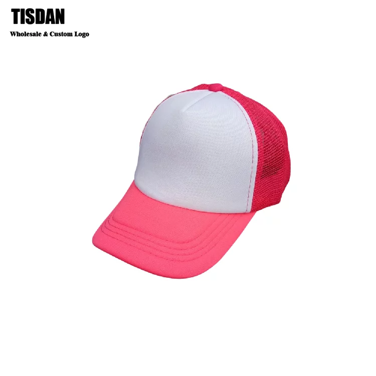 Custom Tone Baseball Cap with Logo Embroidery Pink & Hot Pink & White – Small MOQ Unisex Adjustable Sports Dad Hat