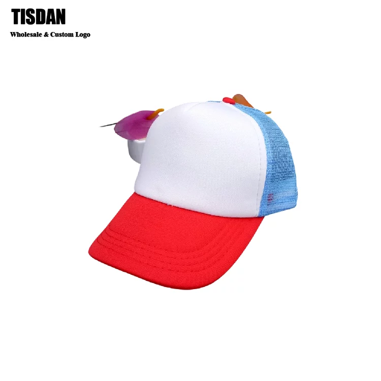 Custom Tone Baseball Cap with Logo Embroidery Red & Blue & White – Small MOQ Unisex Adjustable Sports Dad Hat