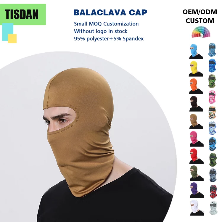 Custom Logo Balaclava All Season Lycra Cycling Face Mask for Men Women Coyote Brown – UV & Wind Protection for Outdoor Sports