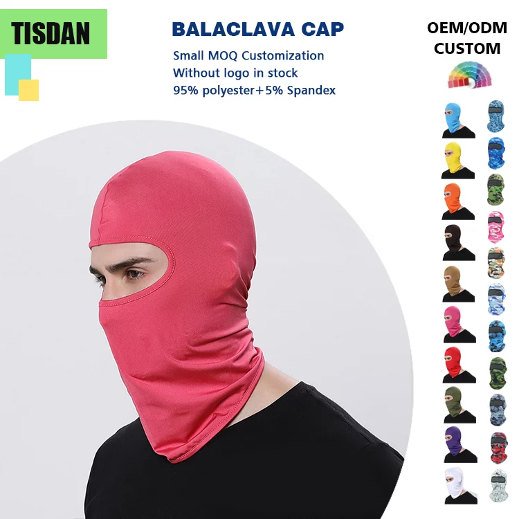 Custom Logo Balaclava All Season Lycra Cycling Face Mask for Men Women Hot Pink – UV & Wind Protection for Outdoor Sports