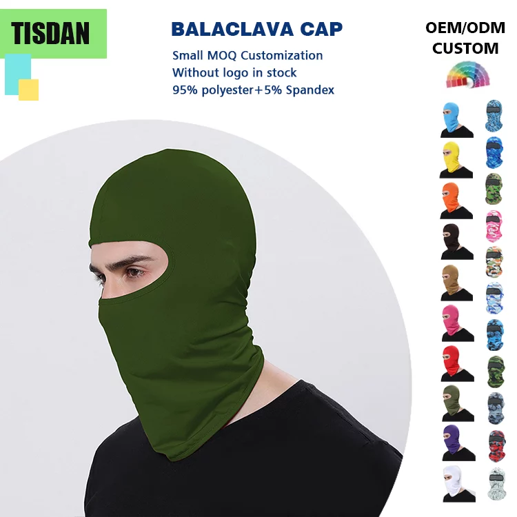 Custom Logo Balaclava All Season Lycra Cycling Face Mask for Men Women Olive Green – UV & Wind Protection for Outdoor Sports