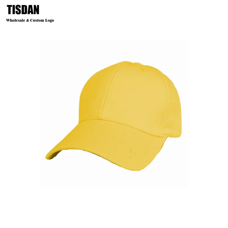 Customizable Embroidery Baseball Cap Yellow – Small MOQ Unisex Adjustable Sports Dad Hat