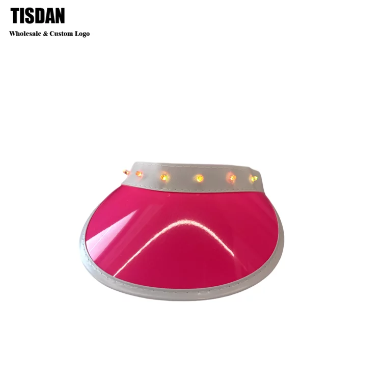 LED Light Up Bright Pink Head‑Mounted UV Protection Sports Visor ()