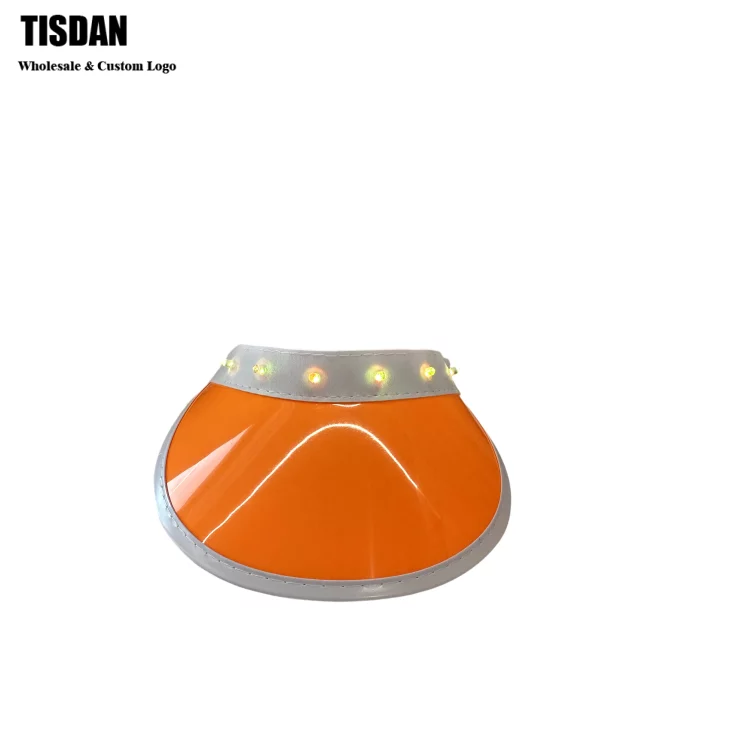 LED Light Up Orange Head‑Mounted UV Protection Sports Visor ()