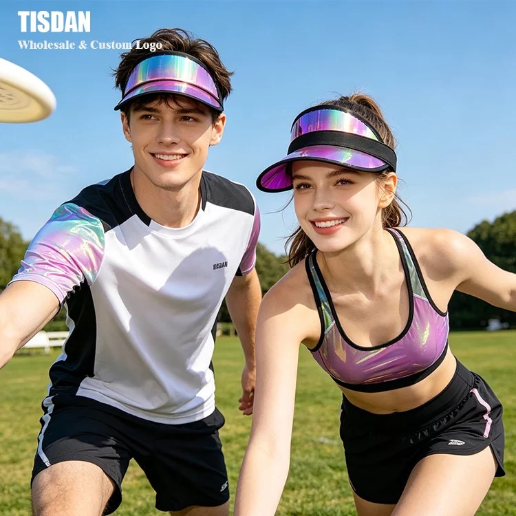 No‑Light Version Iridescent With Black Trim Head‑Mounted UV Protection Sports Visor ()
