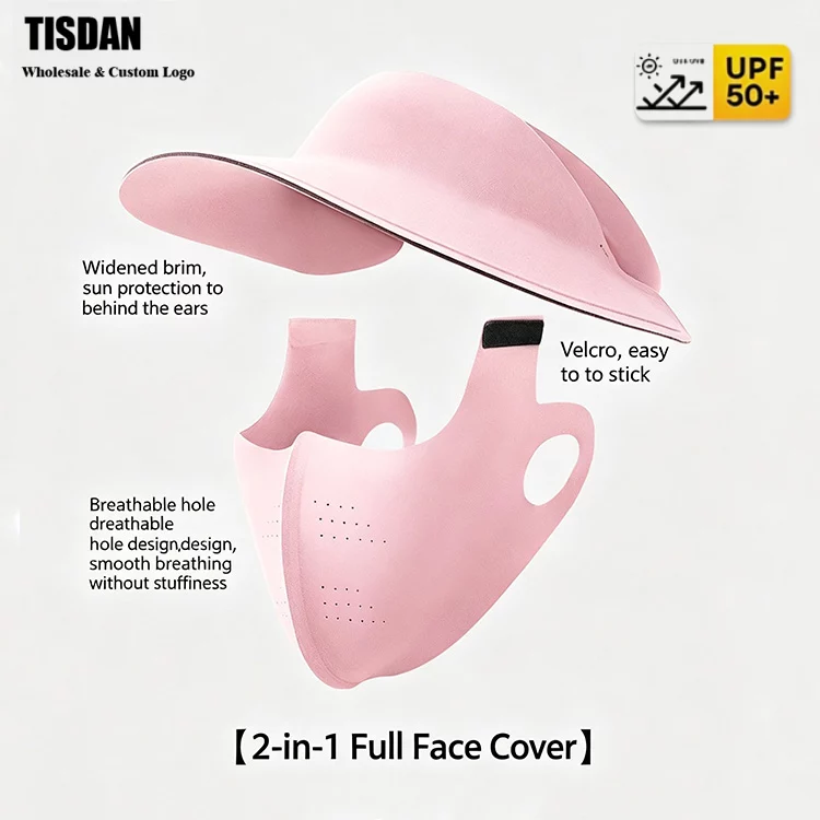 Wholesale in Sun Visor with Mask Pink – Breathable & Cool