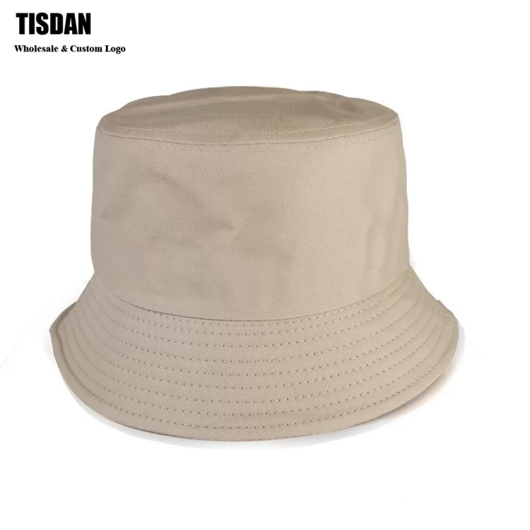 Wholesale Custom Embroidery Logo Bucket Hat Khaki – Plain Cotton Fisherman Hats Bulk