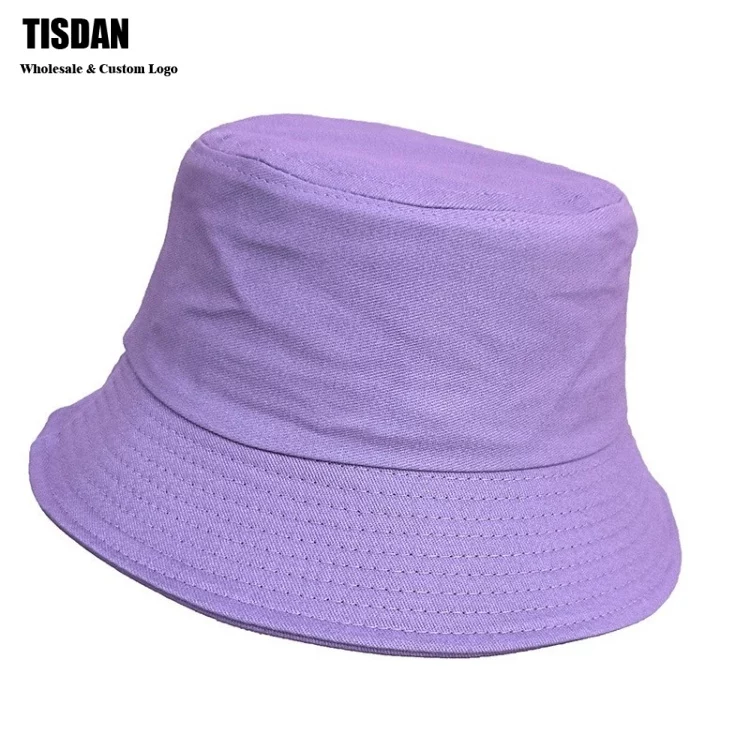 Wholesale Custom Embroidery Logo Bucket Hat Lavender Purple – Plain Cotton Fisherman Hats Bulk