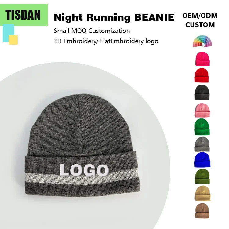 Knitted hats with LED & Reflective strap
